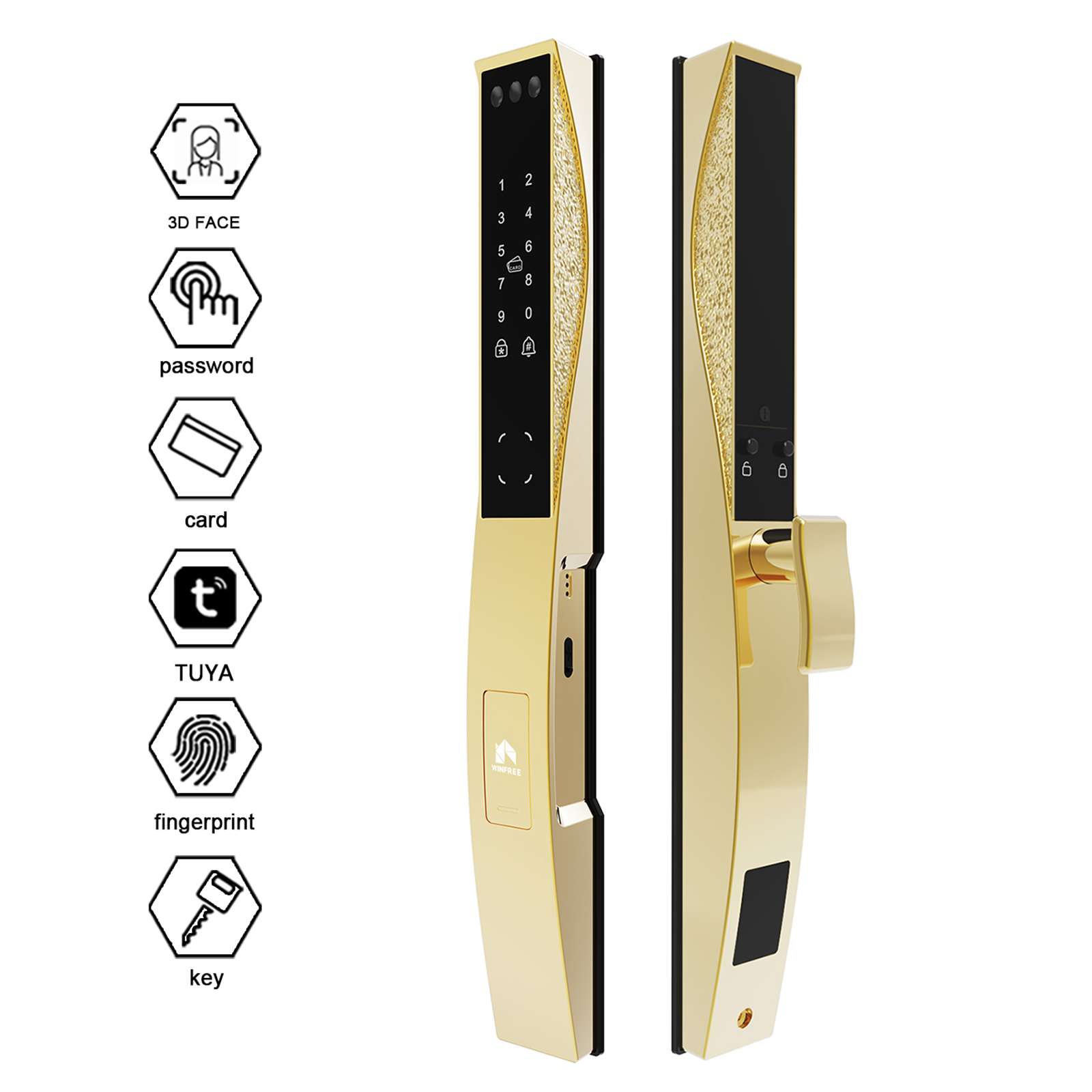Smart Door Lock Wifi - WINFREE Tuya Wifi Smart Digital Slim