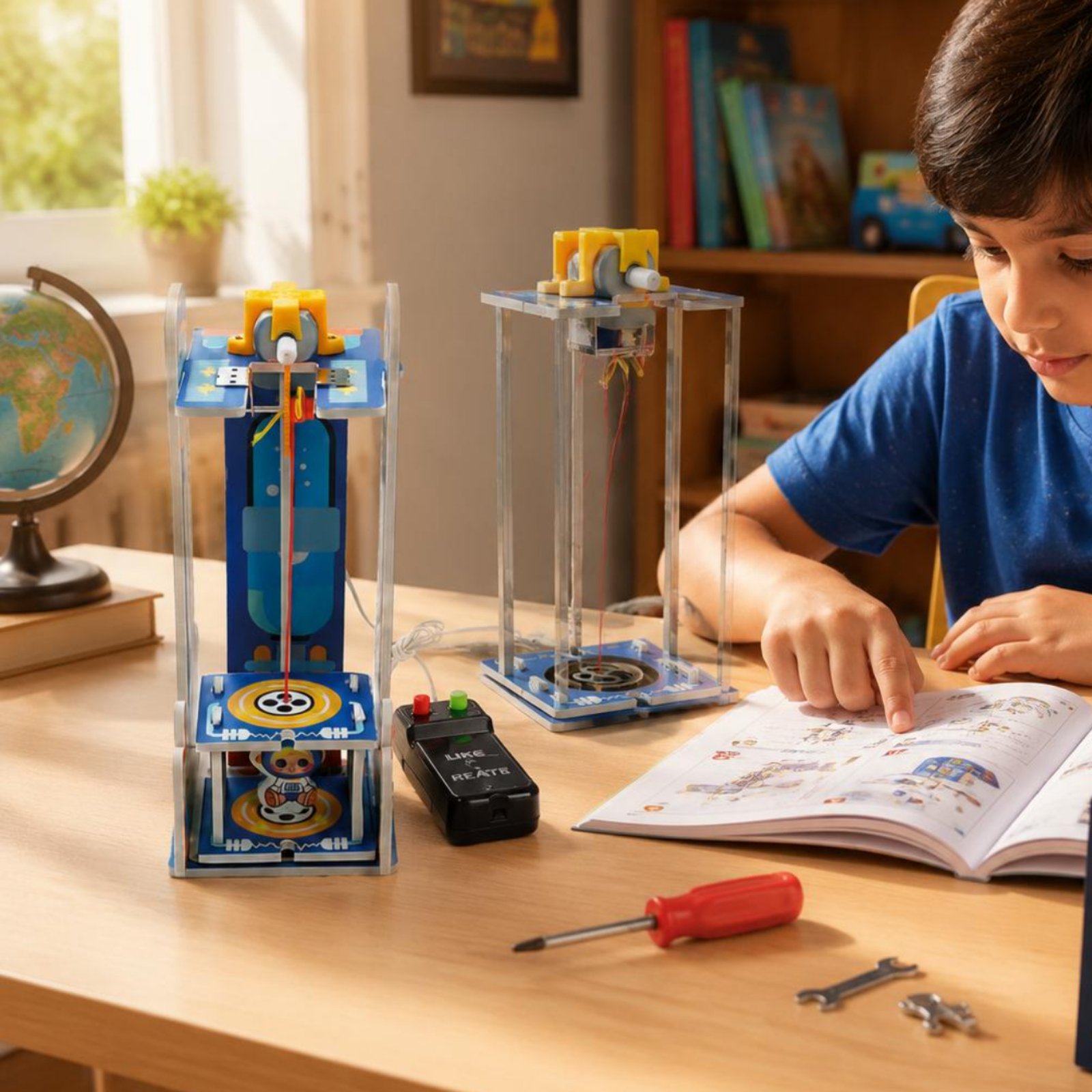 DIY Wooden Elevator Toy Model  - Stem Robotics Kit review and price
