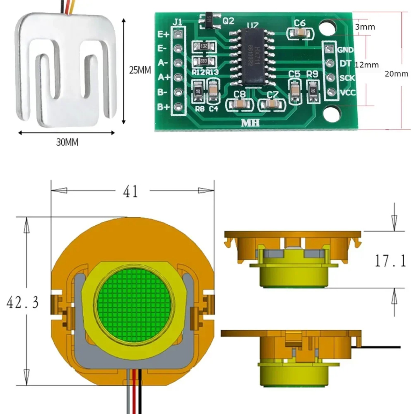 DIYmall 50KG Load Cell Weight  - Sensor Kit Arduino review and price
